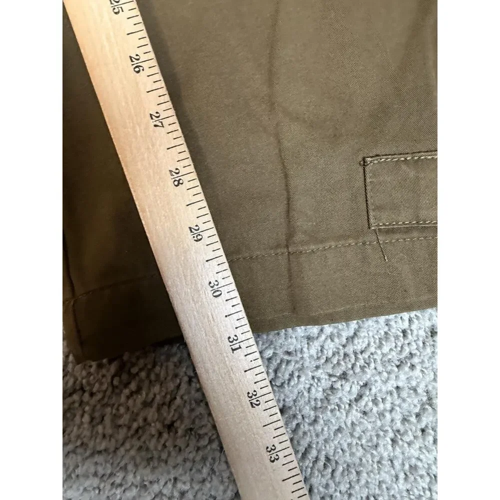 Jordan Essentials Pants Mens L Utility Cargo Olive Brown Twill Flight Stretch
